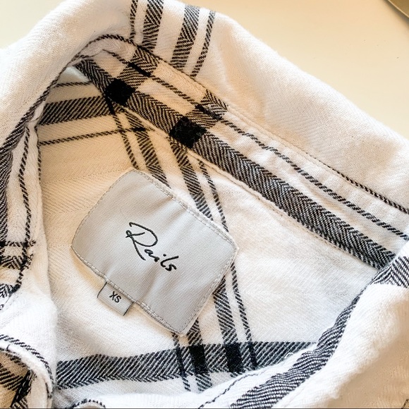 Rails Hunter White Jet Flannel Long Sleeve Shirt - Picture 13 of 16